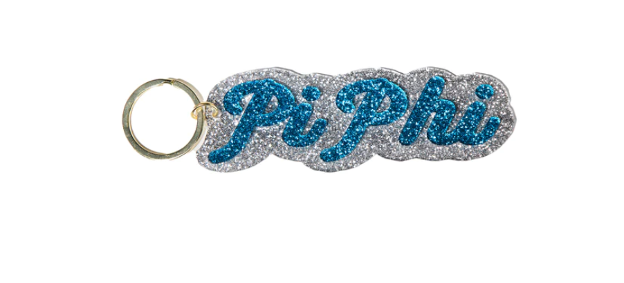 Sorority Glitter Keychain