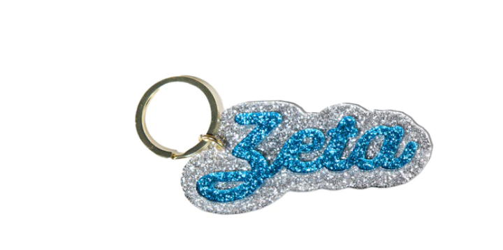 Sorority Glitter Keychain