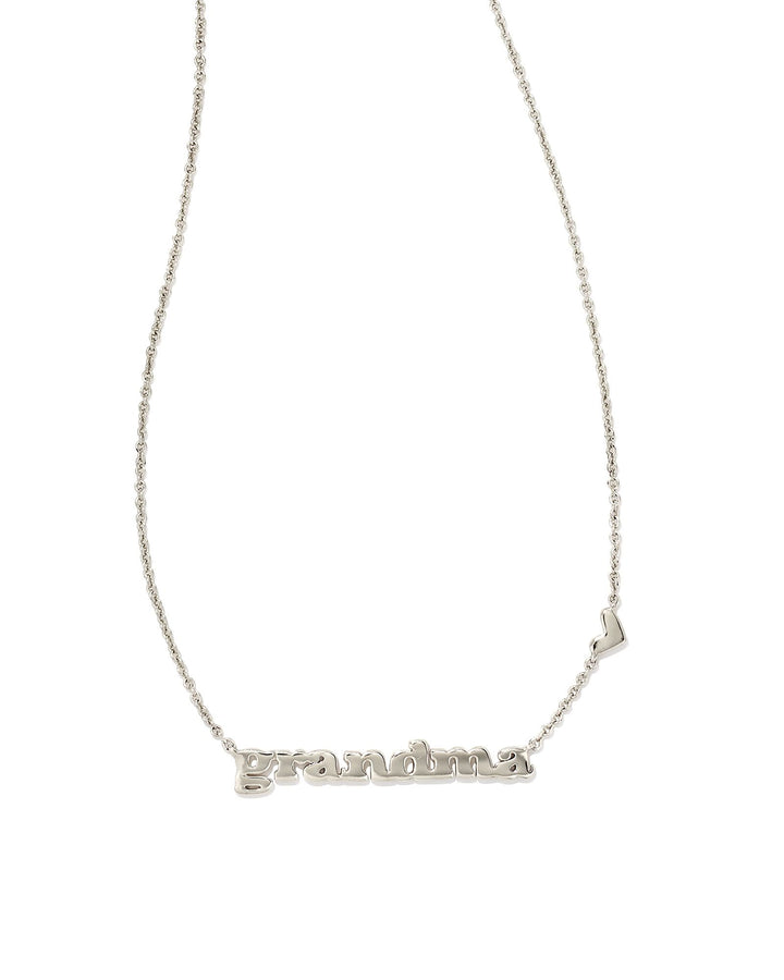 Grandma Pendant Necklace, Silver