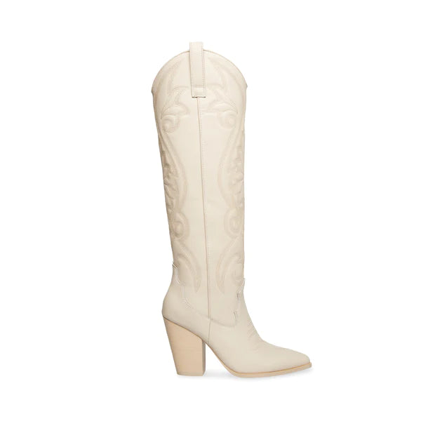 Lasso Leather Boot, Bone