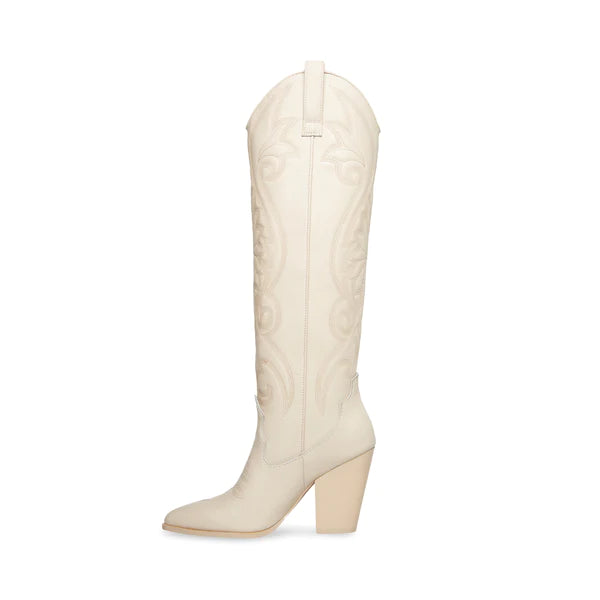 Lasso Leather Boot, Bone