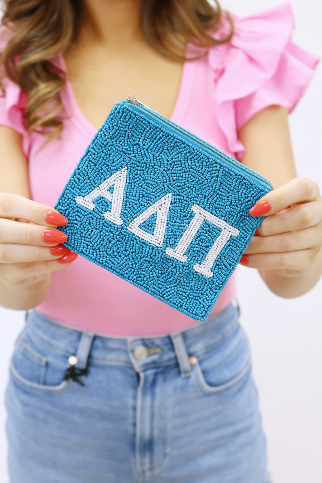 Sorority Beaded Coin Pouch