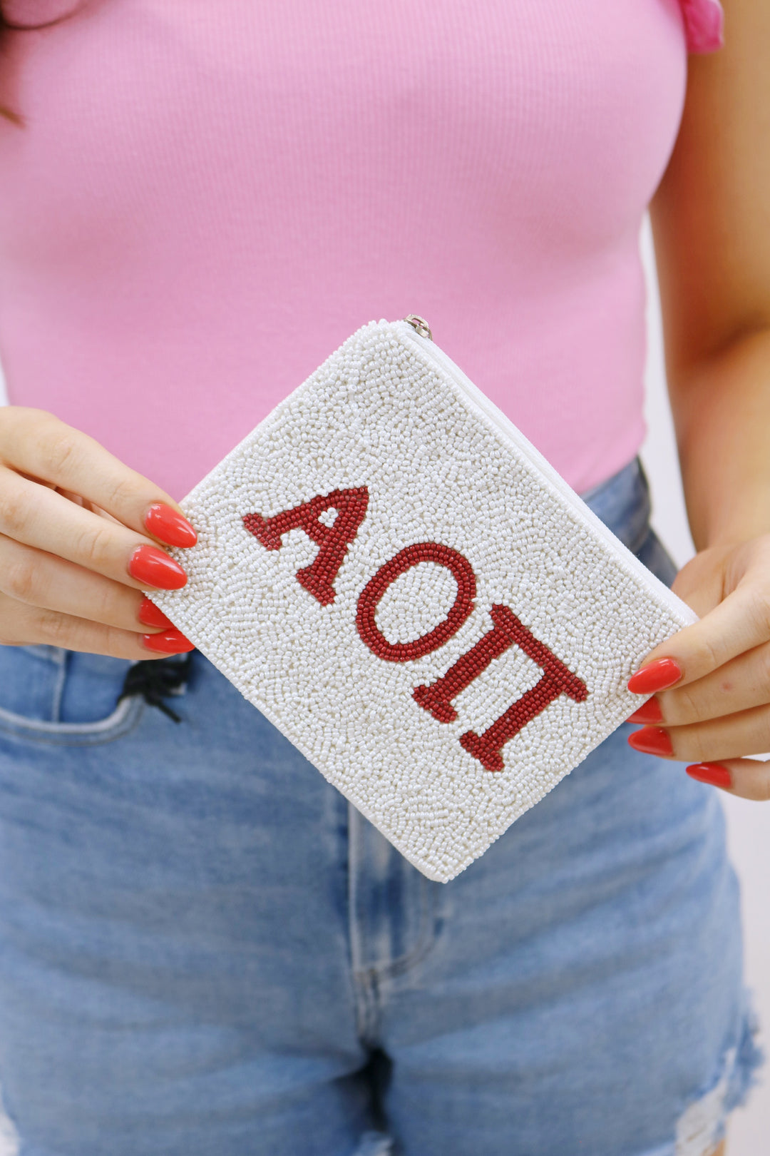 Sorority Beaded Coin Pouch