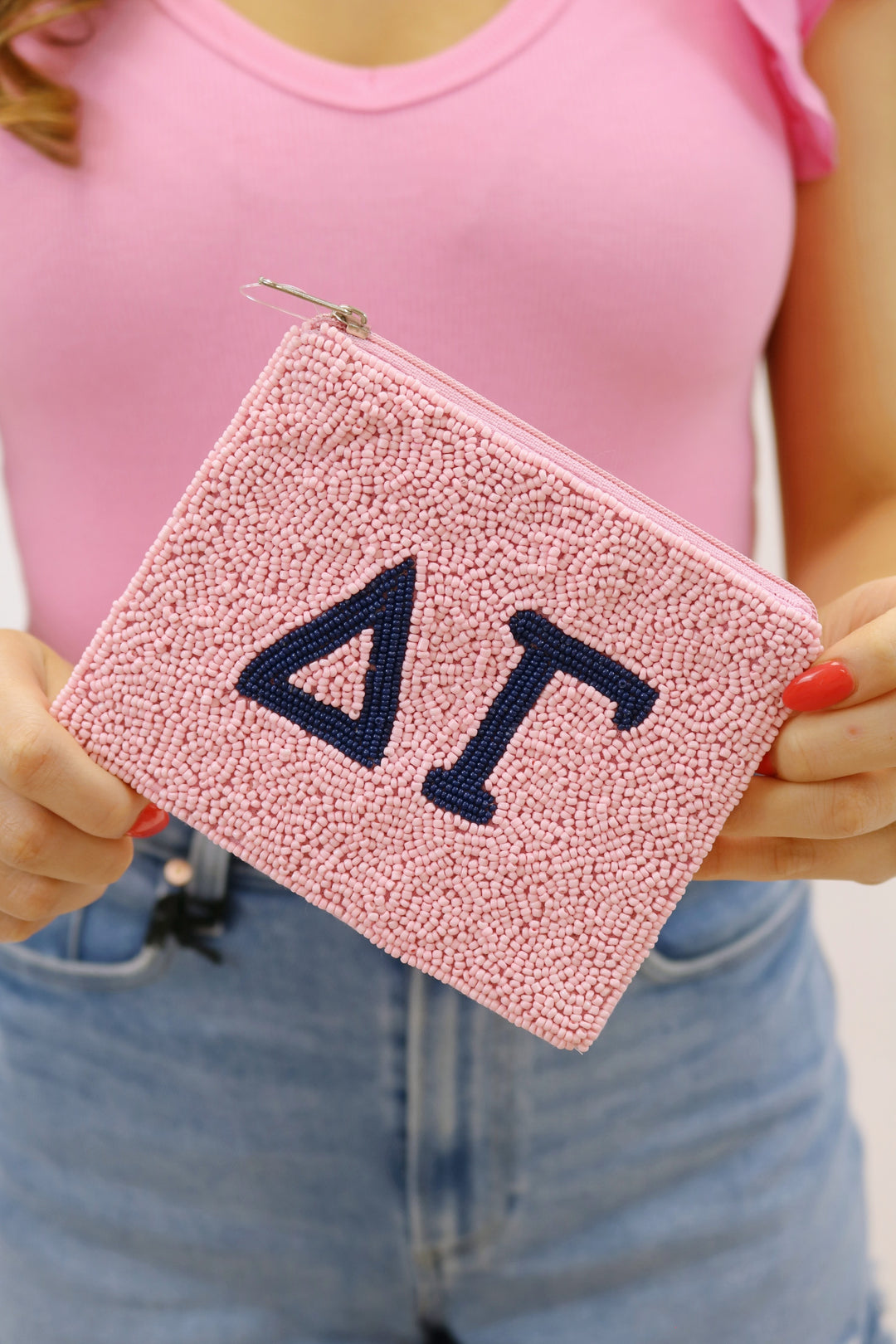 Sorority Beaded Coin Pouch