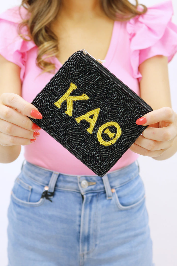 Sorority Beaded Coin Pouch