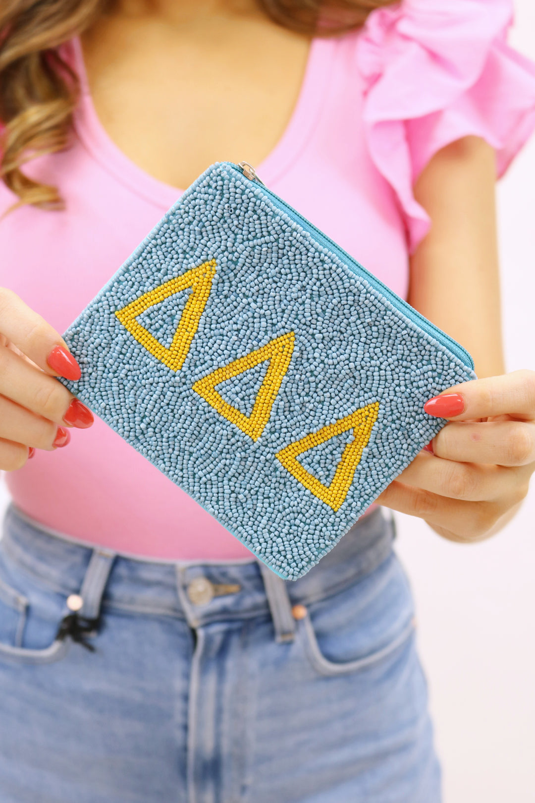 Sorority Beaded Coin Pouch