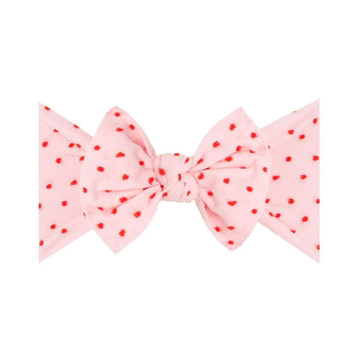 PATTERNED SHABBY KNOT, Pink/ Red Dot