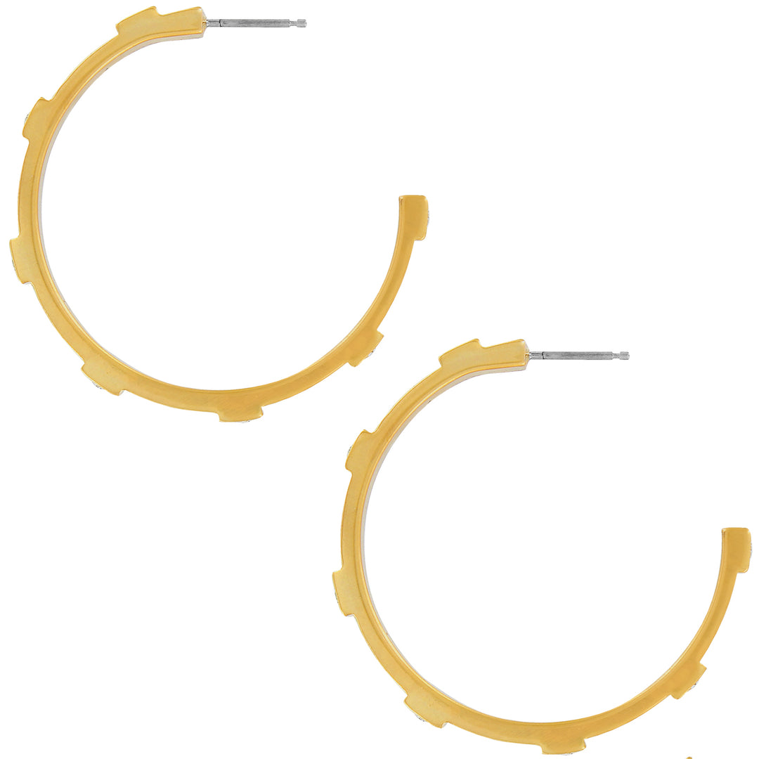 Meridian Zenith Station Hoop Earrings, Gold