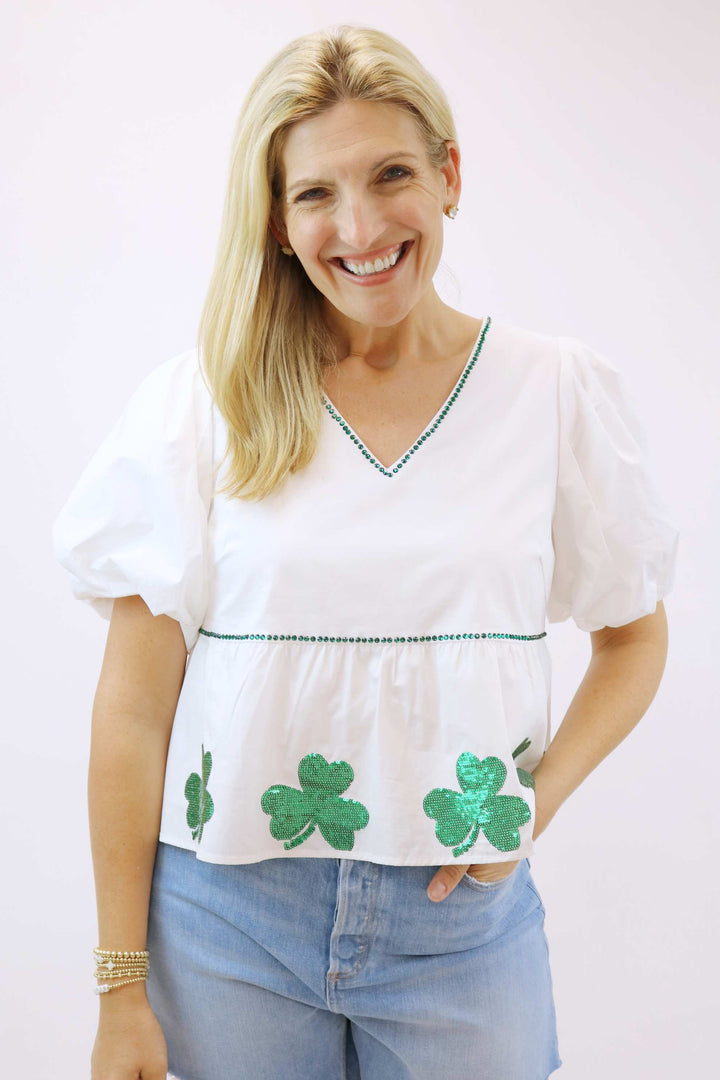 Shamrock Peplum Top