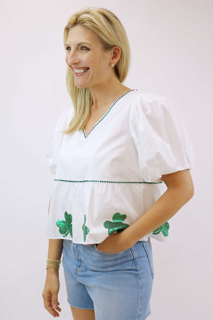 Shamrock Peplum Top