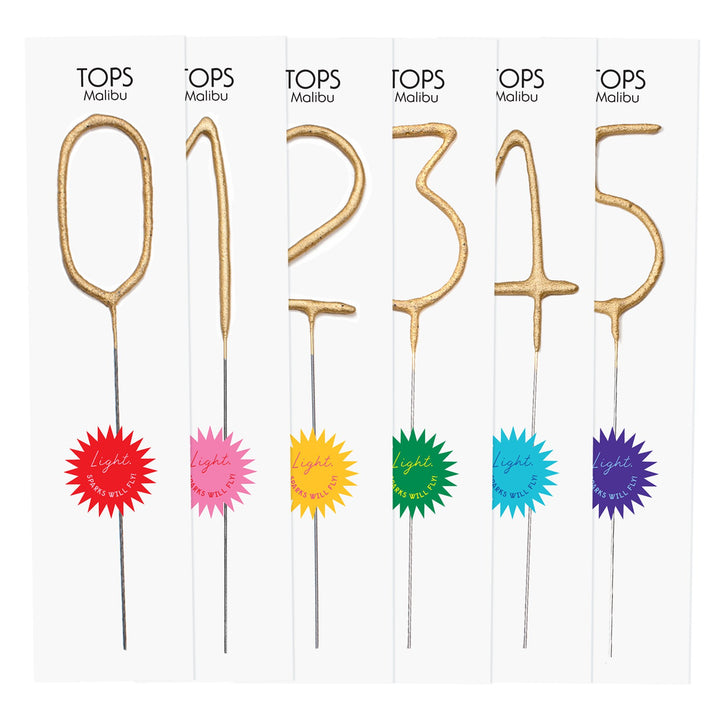 Big Golden Sparkler Number Wand