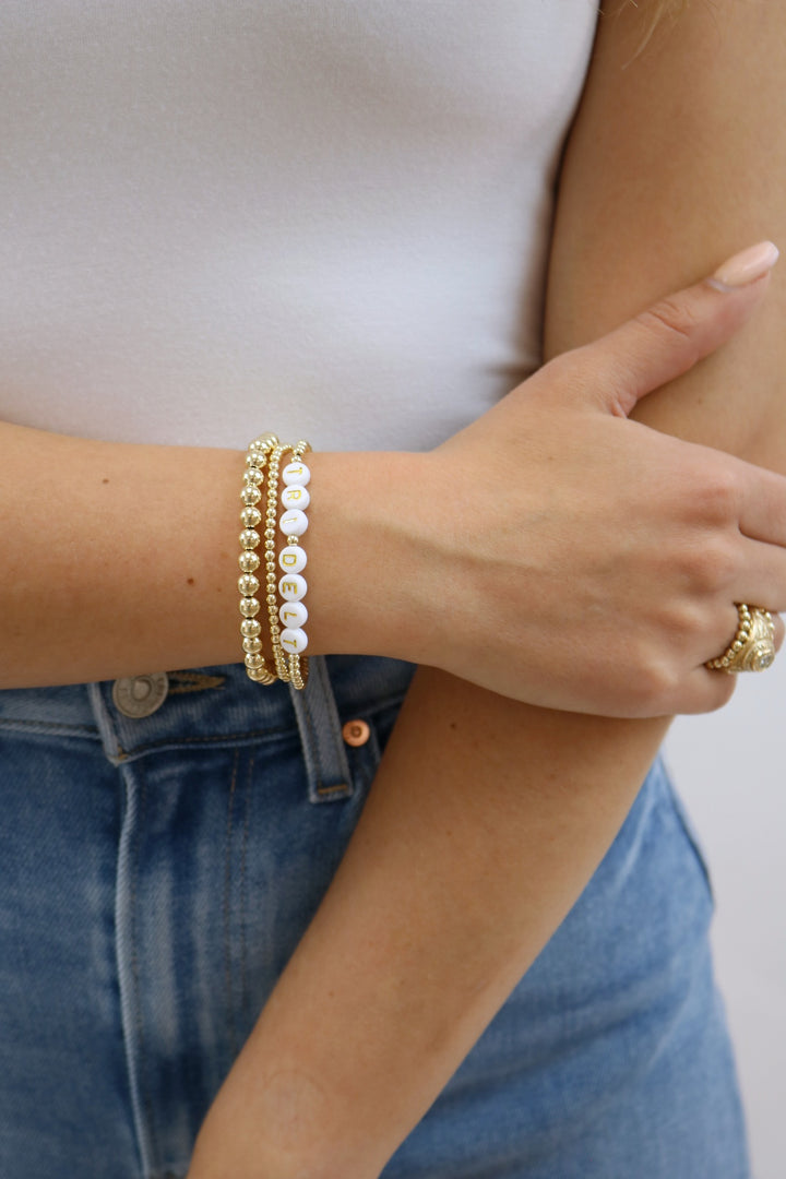 Sorority Gold Letter Bracelet