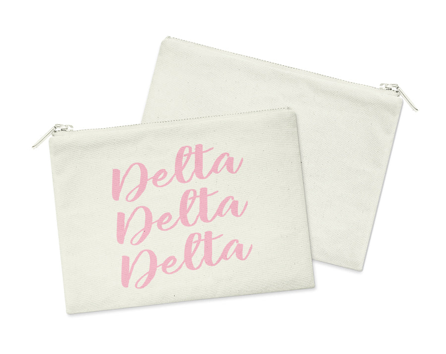 Sorority Script Cosmetic Bag