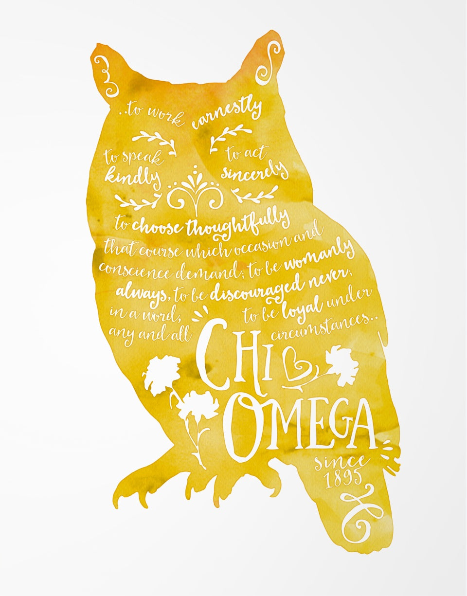 Sorority Watercolor Print